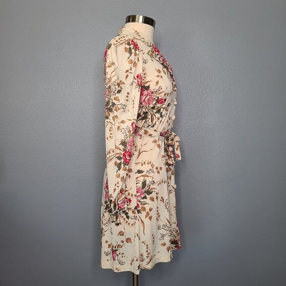 Vintage 70's long sleeve floral button up Dress - Picture 3 of 10